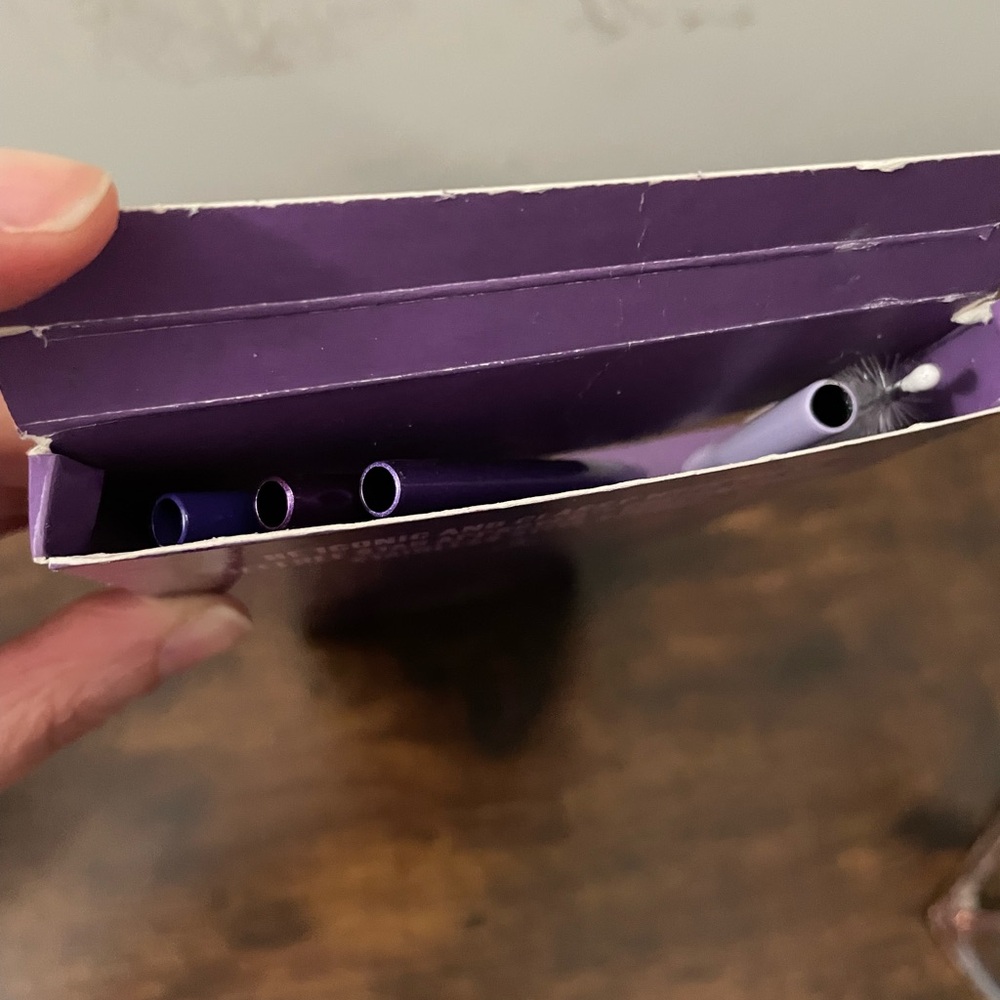 Jeffree Star Purple Stainless Steel Straw Set - Picture 3 of 3